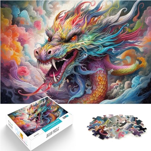 Puzzle-Geschenk, buntes Drachen-Puzzle | Puzzle 1000 Teile für Erwachsene, jedes Teil ist einzigartig – anspruchsvolles, unterhaltsames Spiel für die ganze Familie (50 x 75 cm) von AITEXI