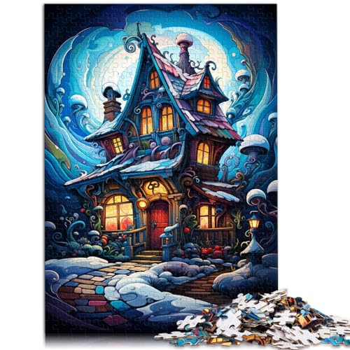 Puzzle | Puzzle Weihnachtshaus-Puzzle 1000 Teile für Erwachsene, Holzpuzzle, Lernspiele, Heimdekorationspuzzle (50 x 75 cm) von AITEXI