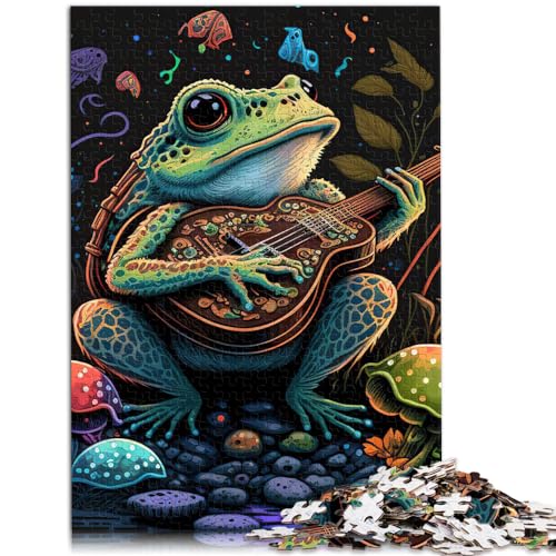 Puzzle | Puzzles Frosch spielt Banjo, Puzzles 1000 Teile für Erwachsene, Holzpuzzle, Lernspiel, Herausforderungsspielzeug (50 x 75 cm) von AITEXI