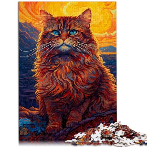 Puzzle-Spiele Abstrakte Katze Puzzle 1000 Teile Holzpuzzle Lernspielzeug Familienspiele Weihnachtsgeburtstagsgeschenke (50x75cm) von AITEXI