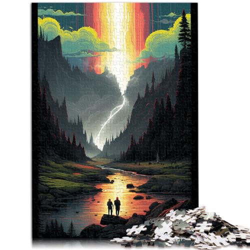 Puzzle Yellowstone-Nationalpark USA, 1000-teiliges Puzzle für Erwachsene, Holzpuzzle mit vollständig ineinander greifenden und zufällig geformten Teilen (50 x 75 cm) von AITEXI