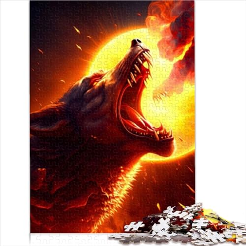 Puzzle für Erwachsene, 1000 Teile, Fantasy-Wolf-Puzzle für Kinder, recycelter Karton, für Frauen und Männer, Stressabbau, schwierige Herausforderung, 1000 Teile (26 x 38 cm) von AITEXI