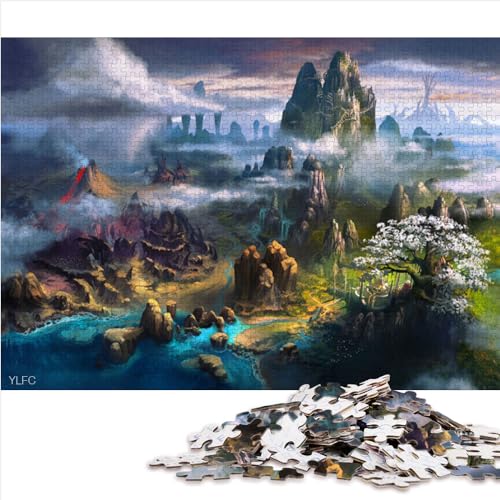 Puzzle für Erwachsene, 1000 Teile, Map_of_Keilah_, Puzzle, Lernspiele, Holzpuzzle, Geschenke für Jungen, präzise geschnittenes 1000-teiliges Puzzle, 1000 Teile (50 x 75 cm) von AITEXI