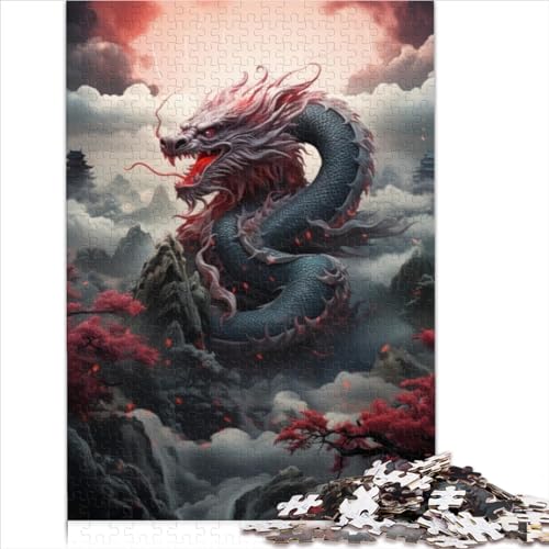 Puzzle für Erwachsene, 1000 Teile, mythischer Drache, Holzpuzzle für Erwachsene und Kinder ab 14 Jahren, herausforderndes, schwieriges Puzzle, 1000 Teile (50 x 75 cm) von AITEXI