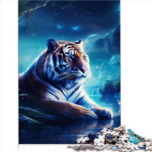 Puzzle für Erwachsene, 1000-teiliges Puzzle, Sternenhimmel-Tiger, Holzpuzzle für Erwachsene und Kinder ab 10 Jahren, Weihnachtspuzzle-Geschenke für Frauen, 1000 Teile (50 x 75 cm) von AITEXI