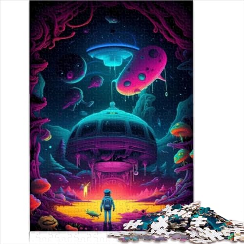 Puzzle für Erwachsene, Junge im Trippy Space, 1000 Teile, Puzzle aus Pappe für Erwachsene und Kinder ab 10 Jahren, Familienspiel für Erwachsene und Kinder, 1000 Teile (26 x 38 cm) von AITEXI