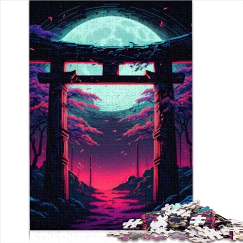 Puzzle für Erwachsene, japanische Landschaft, 1000 Teile, Puzzle für Erwachsene und Kinder, Papppuzzle für Erwachsene und Kinder, Lernspiel, Herausforderungsspielzeug, 1000 Teile (26 x 38 cm) von AITEXI