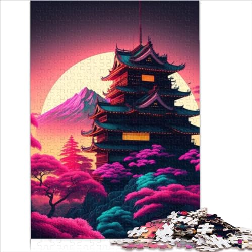 Puzzle für Erwachsene, japanische Landschaft, 1000 Teile, Puzzlespiel, Papppuzzles für Erwachsene und Kinder ab 10 Jahren, helfen Kindern bei der Entwicklung, 1000 Teile (26 x 38 cm) von AITEXI