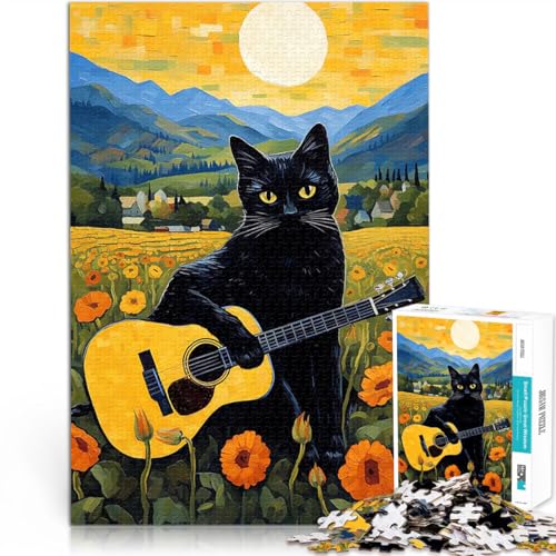 Puzzle für Erwachsene 2000 Teile Spielzeug für die ganze Familie Schwarze Katze spielt Gitarre Tolle Geschenke und Spielzeuge70x100cm Puzzle für Erwachsene 2000 Teile Spielzeug für die ganze Familie Schwarze Katze spielt Gitarre Tolle Geschenke und Spielzeuge70x100cm von AITEXI