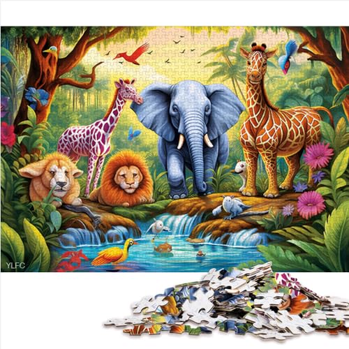 Puzzle für Erwachsene Afrikanische Tiere Puzzle | Puzzles 1000 Teile für Erwachsene Papppuzzles für Erwachsene und Kinder ab 10 Jahren Intellektuelles Spiel (26 x 38 cm) von AITEXI
