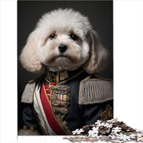 Puzzle für Erwachsene Hund in Militäruniform 1000 Teile Puzzle Papppuzzles für Erwachsene und Kinder ab 14 Jahren Puzzle Erwachsene 1000 Teile (26 x 38 cm) von AITEXI