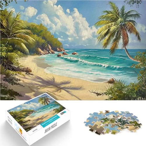 Puzzle für Erwachsene mit 1000 Teilen Stressabbau-Spielzeug Palmenstrand denn eignet ganze Familie52x38cm Puzzle für Erwachsene mit 1000 Teilen Stressabbau-Spielzeug Palmenstrand denn eignet ganze Familie52x38cm von AITEXI