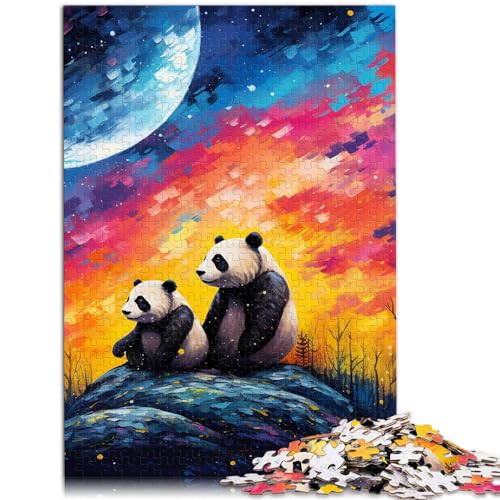 Puzzle für Galaxy Panda, 1000 Teile, Puzzle für Erwachsene, Holzpuzzle, Spielzeug, Puzzle, Lernspiele, Stressabbau-Puzzle (50 x 75 cm) von AITEXI