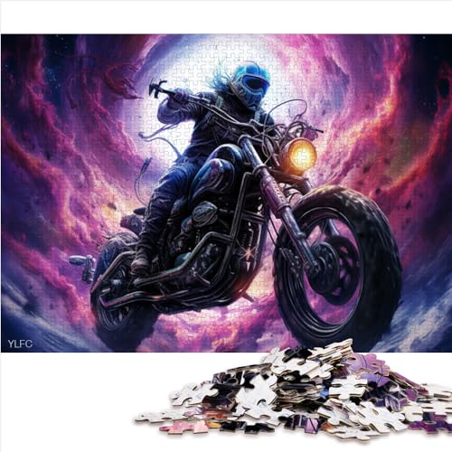 Puzzle für Kinder und Erwachsene, 1000 Teile, Fantasy-Motorrad, hochwertiges, 100% recyceltes Brett für Erwachsene und Kinder ab 12 Jahren, Spielzeug zum Stressabbau, 1000 Teile (26 x 38 cm) von AITEXI