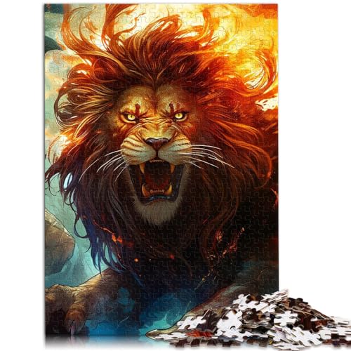 Puzzle für Puzzle Stormy Lions, 500 Teile, Puzzle für Erwachsene, Holzpuzzle, interessantes Puzzle zur Stressreduzierung (38 x 52 cm) von AITEXI