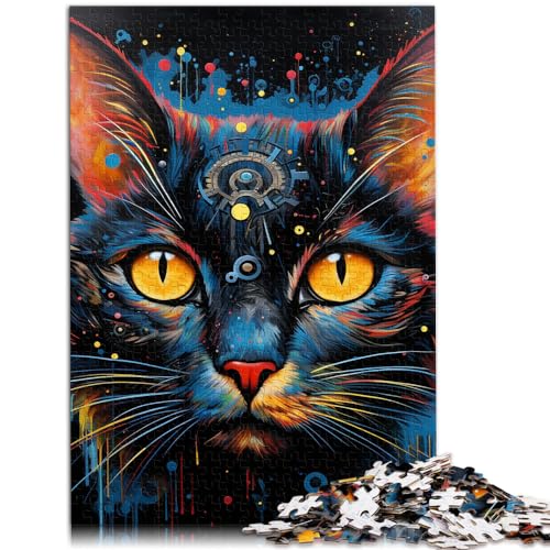 Puzzle für Tiere und Katzen, 1000-teiliges Puzzle für Erwachsene, Holzpuzzle, Lernspiele, Heimdekorationspuzzle (50 x 75 cm) von AITEXI