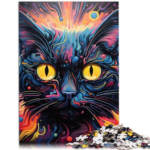 Puzzle für Tiere und Katzen, 300 Teile, Puzzle aus Holz, Familienspiel, Stressabbau, schwieriges Herausforderungspuzzle (26 x 38 cm) von AITEXI