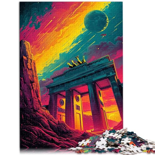 Puzzle für das Brandenburger Tor, Deutschland, 500 Teile für Erwachsene, schwieriges Puzzle, Holzpuzzle zum Stressabbau, Urlaub zu Hause, Zeitvertreib (38 x 52 cm) von AITEXI