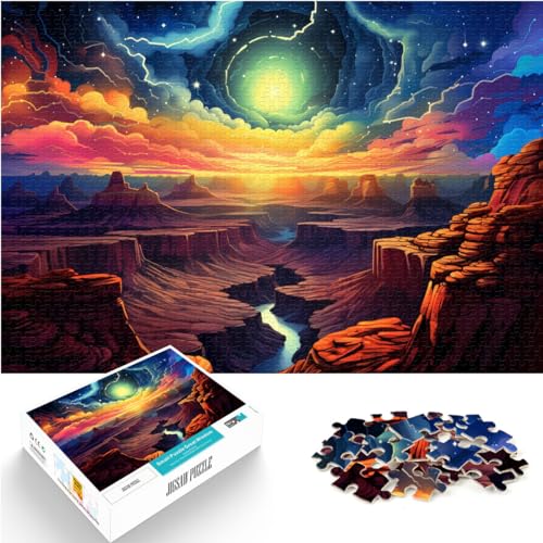 Puzzle für den amerikanischen Grand Canyon in der Fantasiewelt, 1000 Teile, für Erwachsene, Holzpuzzle, Spielspielzeug für die ganze Familie, Puzzlegeschenk (50 x 75 cm) von AITEXI