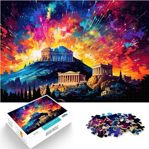 Puzzle für die Akropolis und das Puzzle mit 1000 Teilen für Erwachsene, Holzpuzzle, anspruchsvoll, Aber unterhaltsam und humorvoll (50 x 75 cm) von AITEXI