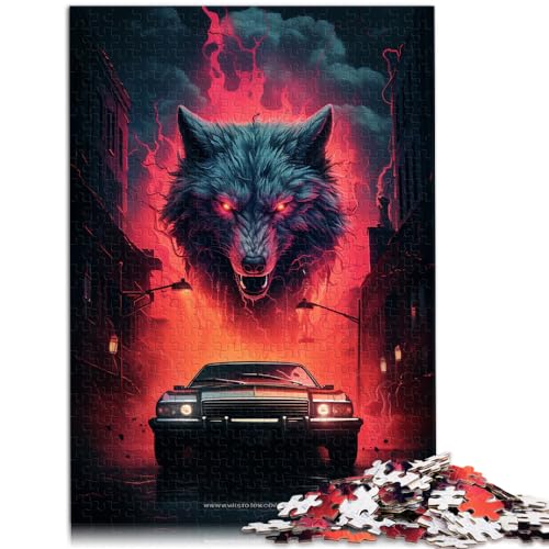 Puzzle für übernatürlichen Wolf, 1000-teiliges Puzzle aus Holz für anspruchsvolles Puzzlespiel und Familienspiel (50 x 75 cm) von AITEXI