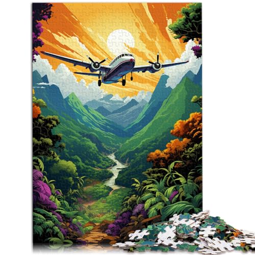 Puzzle zum Ausmalen, Flugzeug-Puzzle, 500 Teile, für Erwachsene, Holzpuzzle, anspruchsvoll, Aber unterhaltsam und humorvoll (38 x 52 cm) von AITEXI