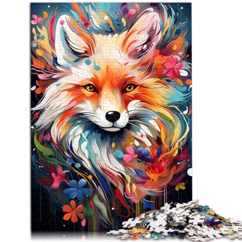 Puzzle zum Ausmalen, Fuchs-Puzzle, 1000 Teile, Holzpuzzle für anspruchsvolles Puzzlespiel und Familienspiel (50 x 75 cm) von AITEXI