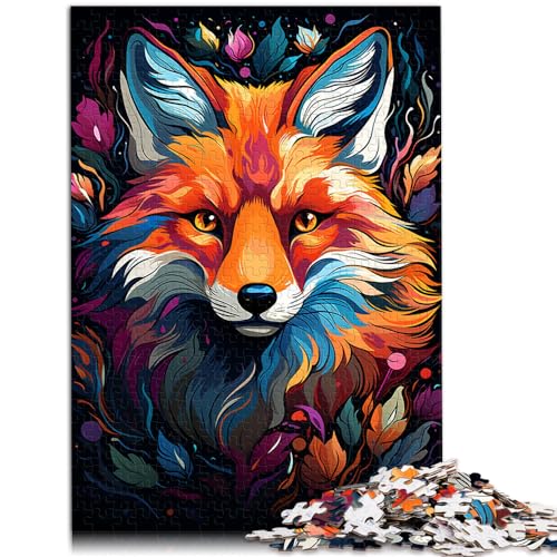 Puzzle zum Ausmalen, Fuchs-Puzzle für Erwachsene und Ren, 1000 Teile, Holzpuzzle, jedes Teil ist einzigartig – anspruchsvolles, unterhaltsames Familienspiel (50 x 75 cm) von AITEXI