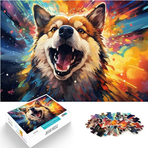 Puzzle zum Ausmalen, Hund, 1000-teiliges Puzzle für Erwachsene, Holzpuzzle, jedes Teil ist einzigartig – anspruchsvolles, unterhaltsames Spiel für die ganze Familie (50 x 75 cm) von AITEXI