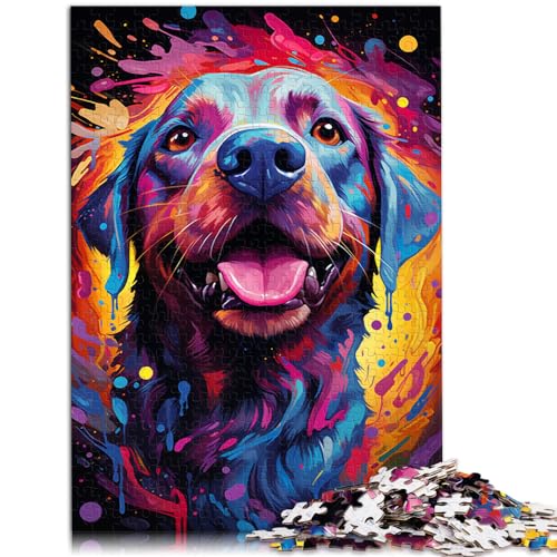 Puzzle zum Ausmalen, Hund, 300 Teile, Puzzle für Erwachsene, Holzpuzzle, anspruchsvoll, Aber lustig und humorvoll (26 x 38 cm) von AITEXI