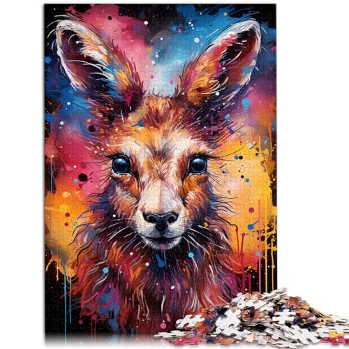 Puzzle zum Ausmalen, Känguru, 1000 Teile, Geschenk für Erwachsene, Holzpuzzle, anspruchsvoll, Aber unterhaltsam und humorvoll (50 x 75 cm) von AITEXI