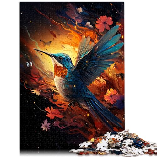 Puzzle zum Ausmalen, Kolibri, 1000-teiliges Puzzle für Erwachsene, Holzpuzzle, Lernspiel, Herausforderungsspielzeug (50 x 75 cm) von AITEXI