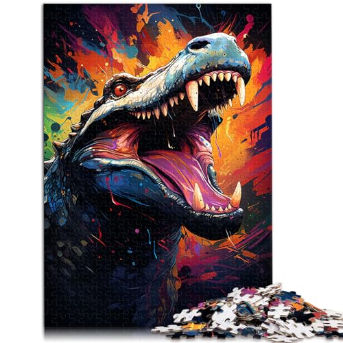 Puzzle zum Ausmalen, Krokodil, 1000-teiliges Holzpuzzle für Erwachsene, jedes Teil ist einzigartig – anspruchsvolles, unterhaltsames Spiel für die ganze Familie (50 x 75 cm) von AITEXI