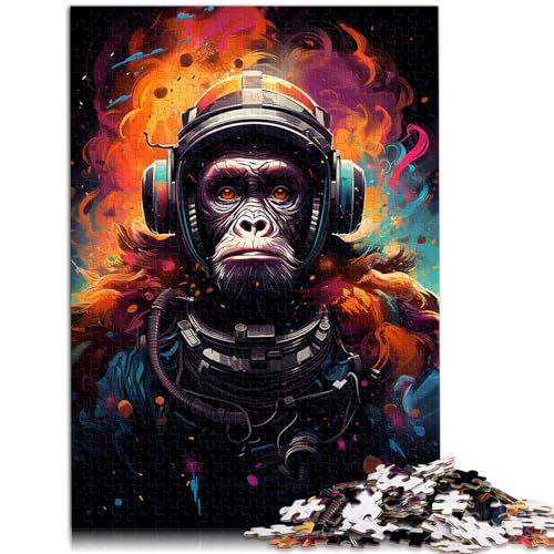 Puzzle zum Ausmalen, Pilot-Orang-Utan, für Erwachsene, 1000-teiliges Puzzle, Holzpuzzle, Familienaktivität, Puzzle, Lernspiele (50 x 75 cm) von AITEXI