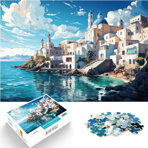 Puzzle zum Ausmalen, Strand von Muro, Spanien, Puzzle 500 Teile für Erwachsene, Holzpuzzle, Lernspiele, Heimdekorationspuzzle (38 x 52 cm) von AITEXI