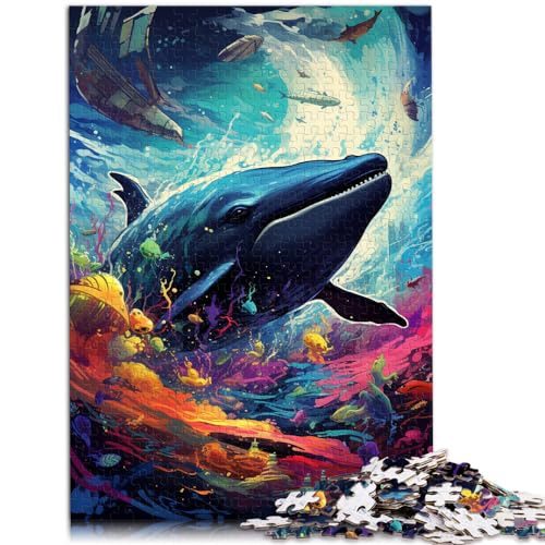 Puzzle zum Ausmalen, Wal-Puzzle, 1000 Teile für Erwachsene und Kinder von Wooden Puzzles, Lernspiel, herausforderndes Spielzeug (50 x 75 cm) von AITEXI