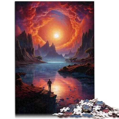 Puzzles „Die Welt allein betrachten“, 1000 Teile, Puzzle für Erwachsene, Holzpuzzle, Spielzeug, Puzzle, Lernspiele, Stressabbau-Puzzle (50 x 75 cm) von AITEXI