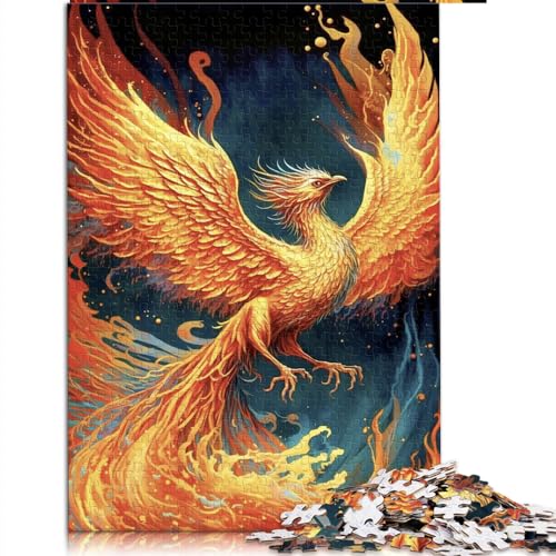 Puzzles 1000 Teile für Erwachsene Feuer-Phoenix-Holzpuzzle für Erwachsene und Kinder ab 12 Jahren, 50 x 75 cm von AITEXI