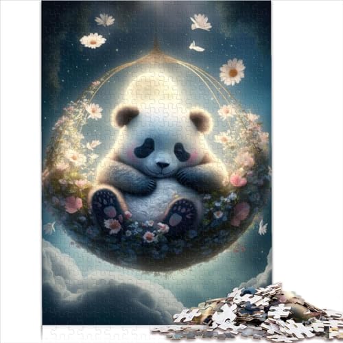 Puzzles Baby Panda 1000 Teile Premium 100% recyceltes Brett für Erwachsene Kinder ab 14 Jahren Dekomprimierendes intellektuelles Lernspielzeug 1000 Teile (26 x 38 cm) von AITEXI