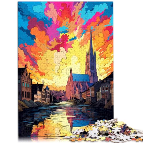 Puzzles Bunte Gent-Puzzles 1000 Teile Holzpuzzle Familienspiel Stressabbau Schwieriges Herausforderungspuzzle （50x75cm） von AITEXI