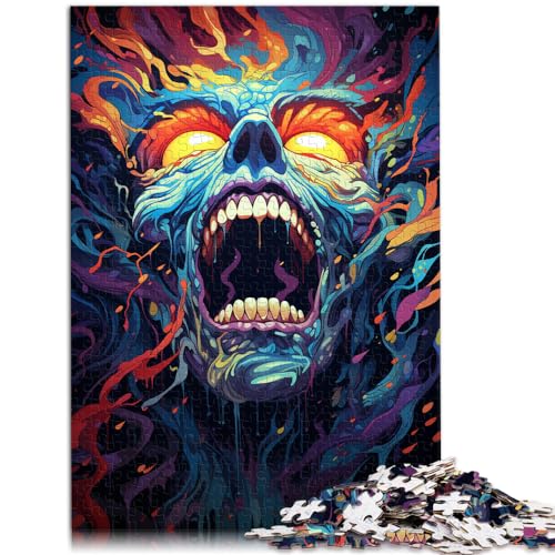 Puzzles Bunte psychedelische Monster-Puzzles für Erwachsene 1000 Puzzle-Spielzeuge aus Holz Puzzles für Lernspiele Herausforderungsspielzeug （50x75cm） von AITEXI