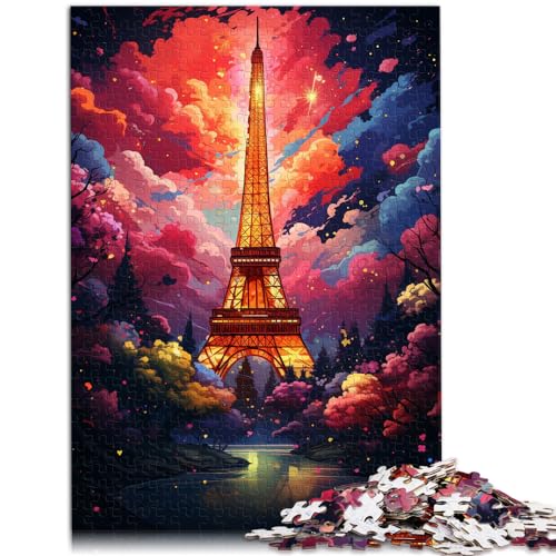 Puzzles Die farbenfrohe Psychedelia des Tokyo Tower. Puzzle 1000 Teile für Erwachsene. Das Holzpuzzle eignet ganze Familie und Dieses (50 x 75 cm) von AITEXI