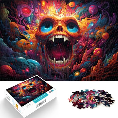 Puzzles Farbiger Fantasy-Dämon für Erwachsene, 1000-teiliges Puzzle, Lernspiele, Holzpuzzle, ganze Familie und (50 x 75 cm) von AITEXI