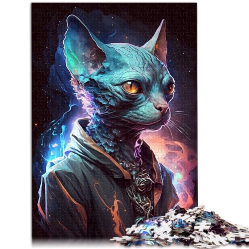 Puzzles Geschenke Spielzeug Sphynx-Katze 1000 Teile Puzzle Holzpuzzle Spielzeug Puzzles Lernspiele Stressabbauende Puzzles （50x75cm） von AITEXI