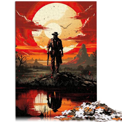 Puzzles Red Dead Memories 1000-teiliges Puzzle für Erwachsene, Holzpuzzle, Lernspiele, Heimdekorationspuzzle (50 x 75 cm) von AITEXI