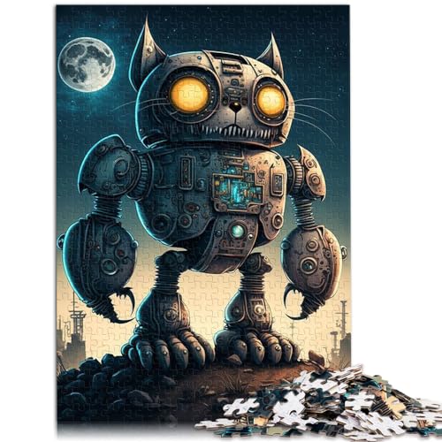 Puzzles Weltraum-Mechanische Katze Puzzle 1000 Teile für Erwachsene Holzpuzzle Familienaktivität Puzzle Lernspiele (50x75cm) von AITEXI