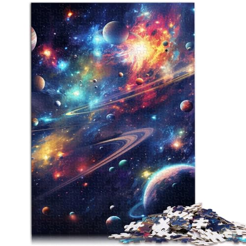 Puzzles als Geschenke, farbenfrohes Universum, 1000-teiliges Puzzle für Erwachsene, Holzpuzzles als Geschenke für die ganze Familie und das (50 x 75 cm) von AITEXI