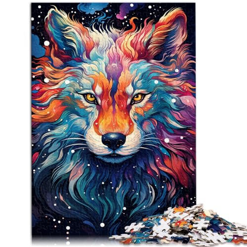 Puzzles für „Die farbenfrohe Psychedelie von Star Wolf“ - Puzzle für Erwachsene, 1000 Teile, Holzpuzzle, Spielspielzeug für die Familie, Puzzlegeschenk (50 x 75 cm) von AITEXI