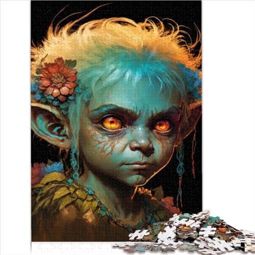 Puzzles für 1000 Teile, Puzzle für Erwachsene, EIN Weiser Elf, magischer Kobold, Premium-Karton für Erwachsene, Familienangebot als Geschenk für die ganze Familie, 1000 Teile (26 x 38 cm) von AITEXI