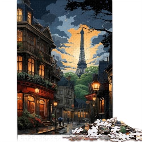 Puzzles für Erwachsene, 1000 Teile, Papppuzzles, Eiffelturm nach dem Regen, Papppuzzles für Erwachsene und Kinder ab 12 Jahren, Kunstwerk, Geschenk (26 x 38 cm) von AITEXI